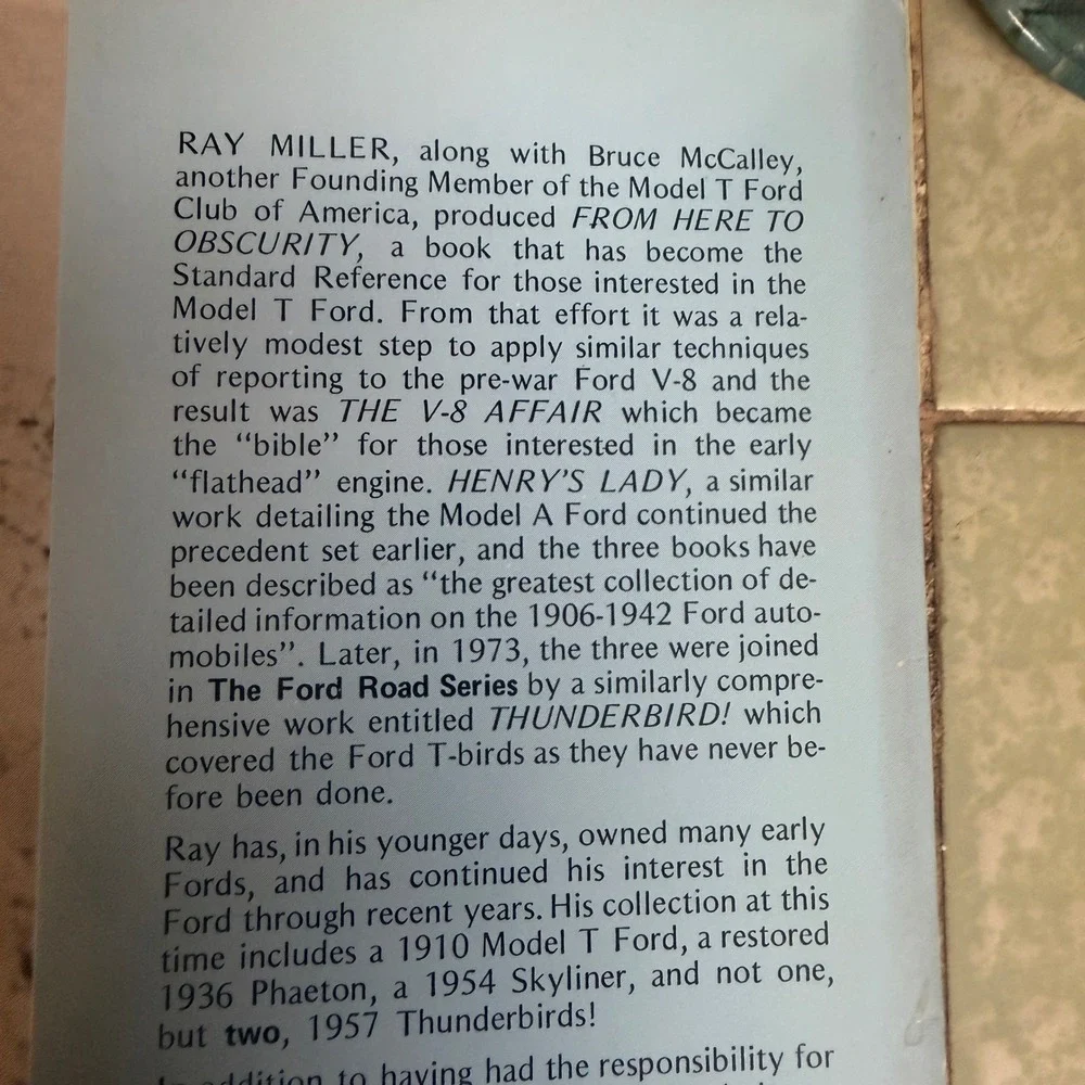 The Nifty Fifties Fords Ray Miller 1974 Hardcover Illustrated History Book